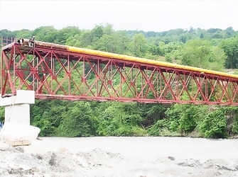 Металлоконструкции моста река Мзымта 58м.